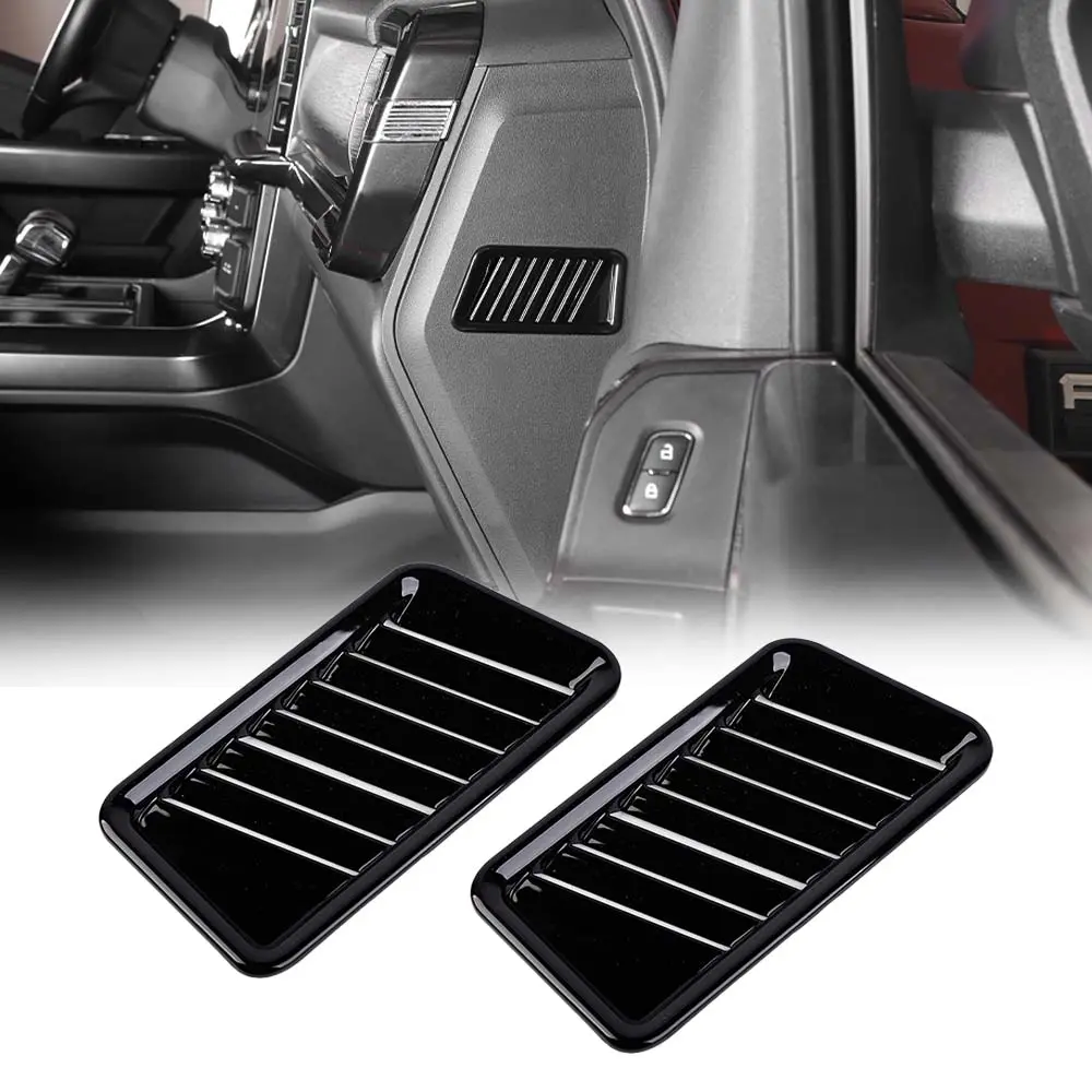 Carbon Fiber Center Console Side Air Vent Outlet Cover Trim, Truck Accessories for Ford F150 2021+, Automotive Car Interior Decorative Stickers