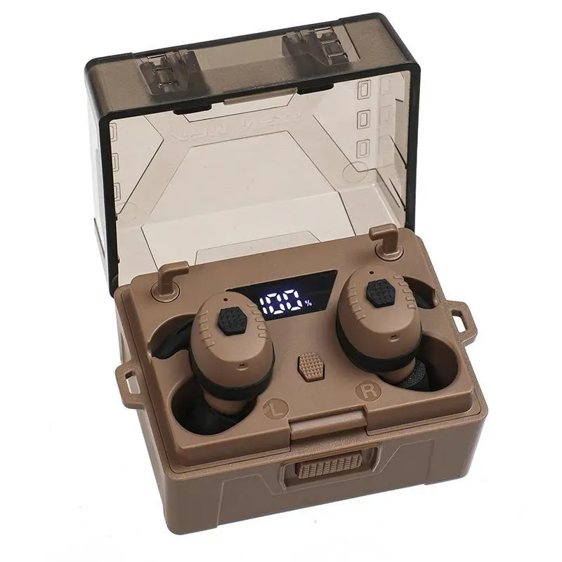 ARM NEXT E30 Tactical Earbuds, Wireless Hearing Protection with 31dB Noise Reduction & Sound Pickup, Bluetooth 5.4, 50H Playtime, ABS Outdoor Gadgets for Shooting & Hunting, Pc, Smartphone, Foam Audio Headphone, Led Display