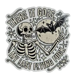 There Goes My Last Flying F*$K Sticker, Waterproof, UV-Resistant, Profanity Sticker, Adult, 2.9*3"