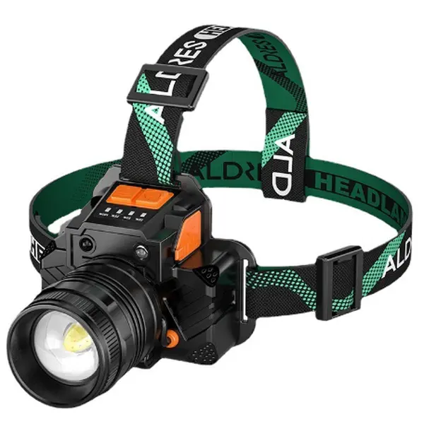 Functional LED Headlamp with Wave Sensor, Unisex Adjustable Elastic Headband with 3 High/Low/Strobe Modes for Camping & Outdoors, Night Outdoors, Motion Sensor, Emergency, Hiking/Running
