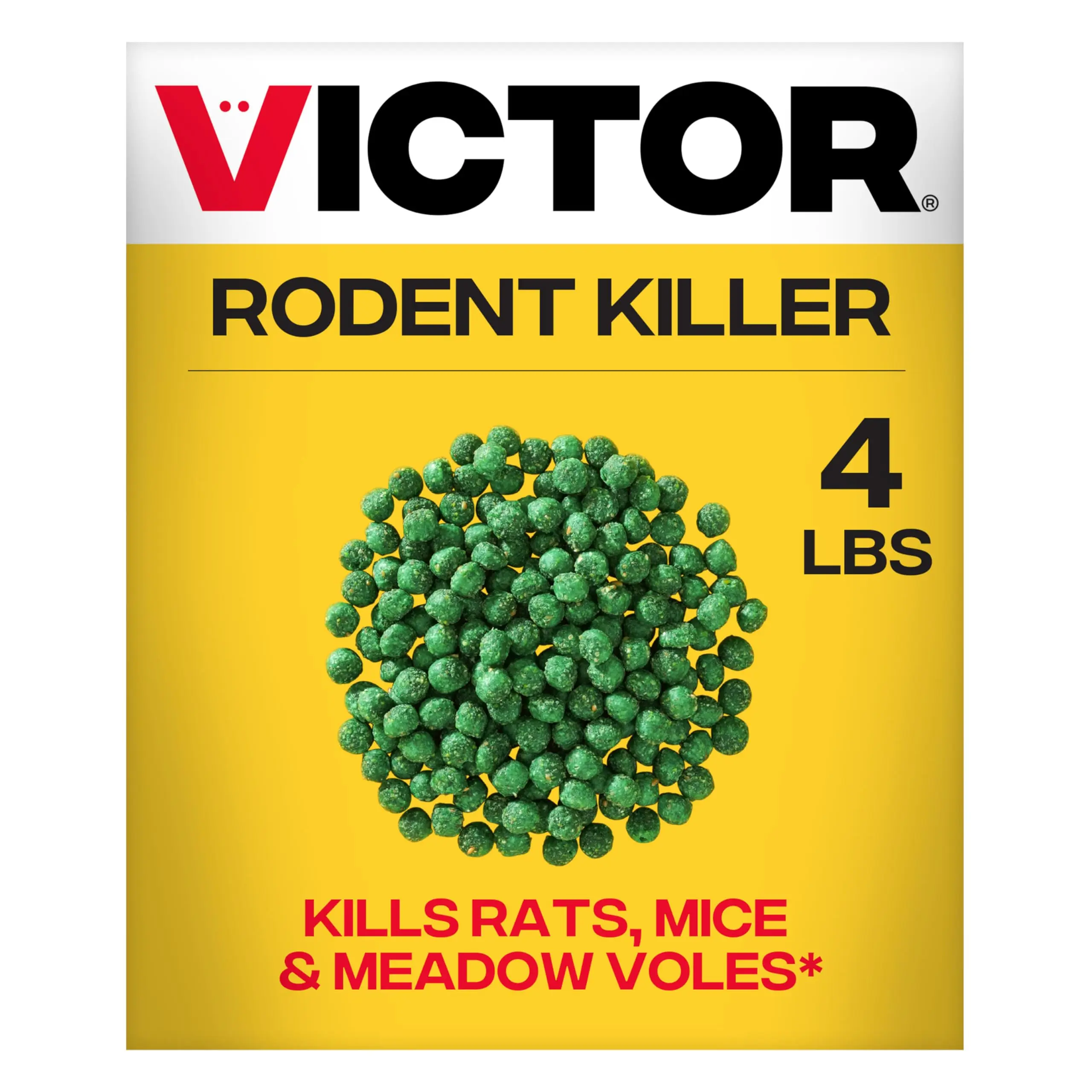 Compact Rodent Bait Balls - Fish-Flavored Attractant, Weather-Resistant, Highly Palatable for Rats & Mice, Pest Control Solutions, Indoor-Outdoor Rodent-Control, 4 lbs Bag, Follow Label Directions