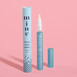 Portable Jewelry Cleaner Pen for Engagement Rings & Jewelry - Crystal Clear Carats by The Mine Company 0.7 FL OZ 2 ML On-The-Go Ring Cleaning Solution with Soft Bristles for Sparkling Diamonds