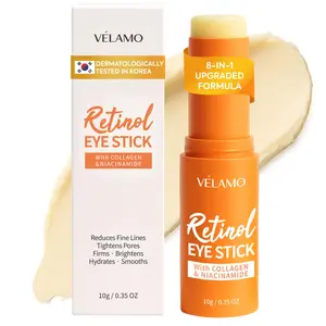 VELAMO ADVANCED Retinol Eye Balm Stick: Under Eye Cream for Dark Circles Puffiness Eye Bags Wrinkles Fine Lines - Korean Skincare Formula with Collagen, Niacinamide, Peptides & Hyaluronic Acid 0.35oz
