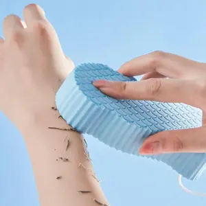 [2count]3D Bath Sponge,Random Color,Fish Scale Bath Sponge,Mud and Ash Scrubbing Sponge,Exfoliating Bath Sponge,Skin Friendly and Reusable,Alternative to exfoliating Gloves.