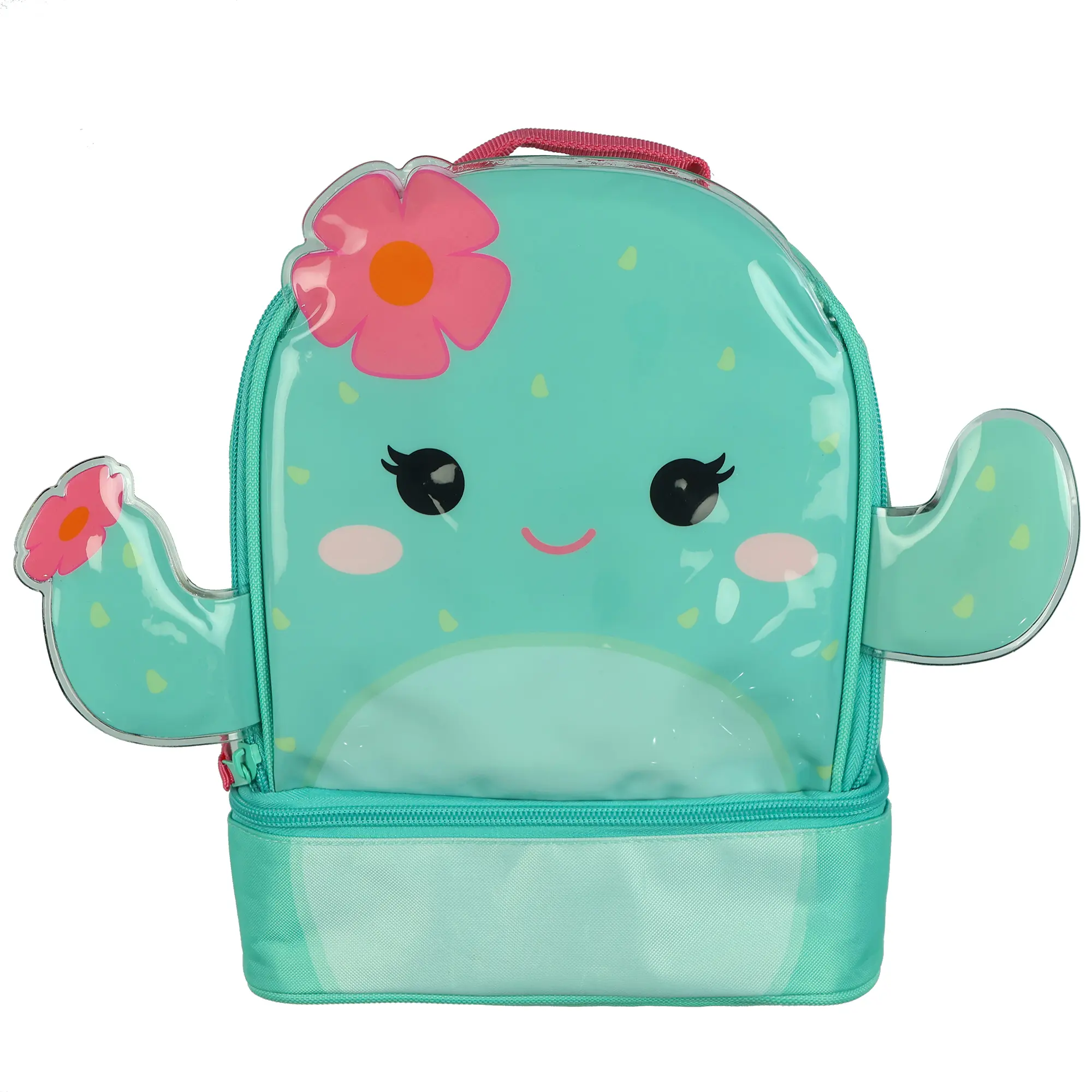 Squishmallows Lunch Box 10" Graciela the Cactus 3D Character Dual Compartment Insulated Bag