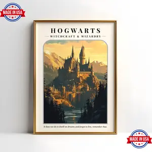 Wizard School Poster | Witchcraft and Wizardry Art Posters | Hogwarts School of Witchcraft and Wizardry | Potter Wall Art