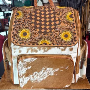 Sunflower  Cowhide backpack