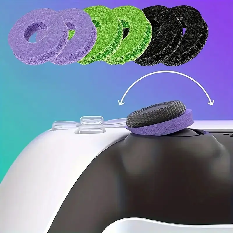 6-Pack Silicone Precision Rings for Enhanced Aiming and Motion Control on PS4, PS5, Xbox One, Switch Pro & Scuf Controllers