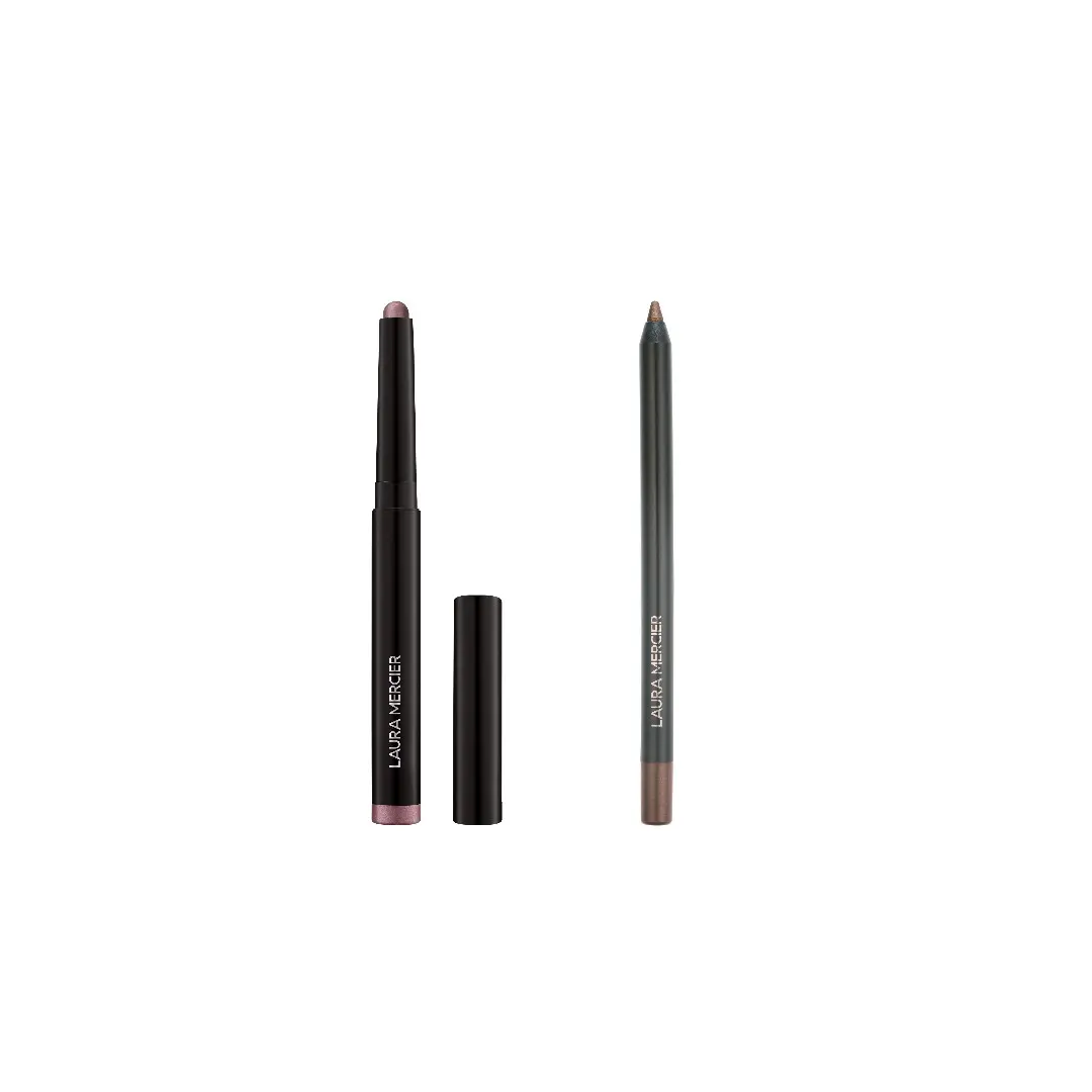 Laura Mercier Caviar Eye Shadow & Eyeliner Duo - 24HR Hyaluronic Acid Infused Pigment Eyeshadow and Eye Liner Makeup Set