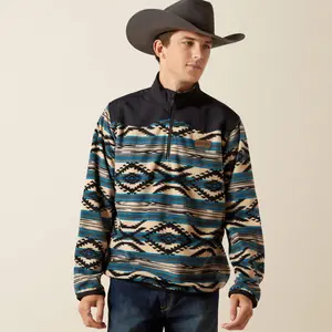 ARIAT TEAL SOUTHEAST SCENIC SERAPE BASIS 2.0 1/4 ZIP SWEATSHIRT- 10062487