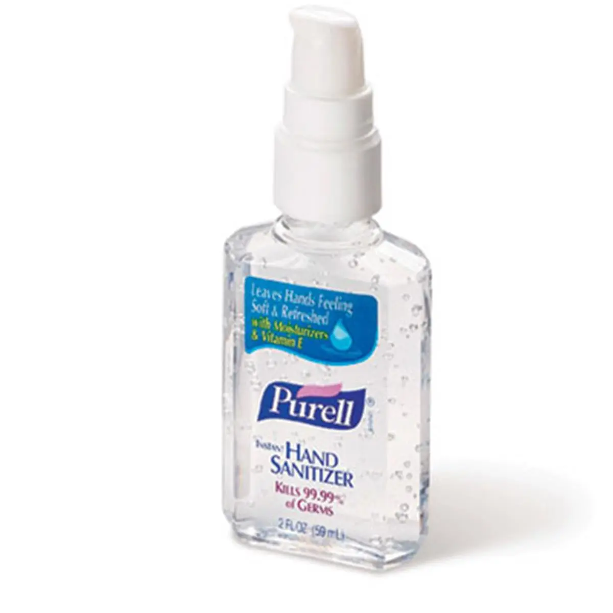 Purell Instant Hand Sanitizer - 2 fl oz Portable Liquid Pump Bottle, 24 per Carton, Anti-Bacterial Germ-Killing, Moisturizing Residue-Free, Ideal for Camping Hiking, Sports Personal Care