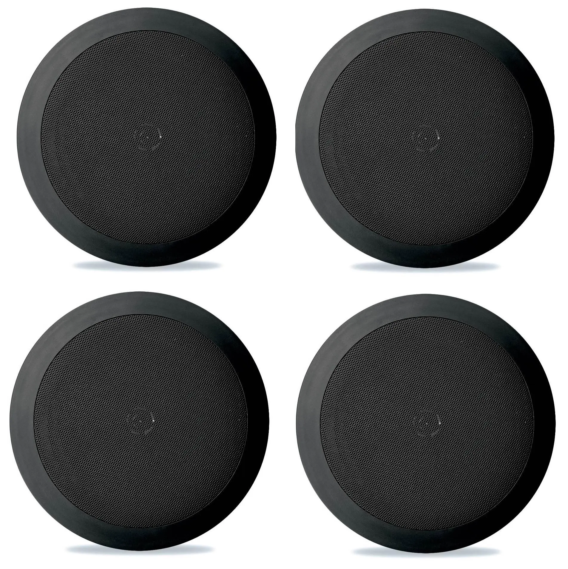 4) NEW Pyle PDIC81RDBK 250W 8 Inch Flush In-Wall In-Ceiling Black Speakers Four 4) NEW Pyle PDIC81RDBK 250W 8 Inch Flush In-Wall In-Ceiling Black Speakers Four