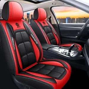 Universal All Seasons Faux Leather Car Seat Covers - 1 Pc Car Interior Seat Covers Suitable for Most Cars, Trucks, Vans, SUVs, Airbag Compatible, Must-Have Car Interior Accessories