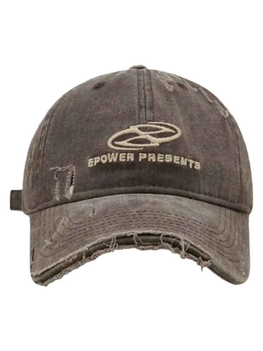 Thesupermade Ripped Denim Baseball Cap