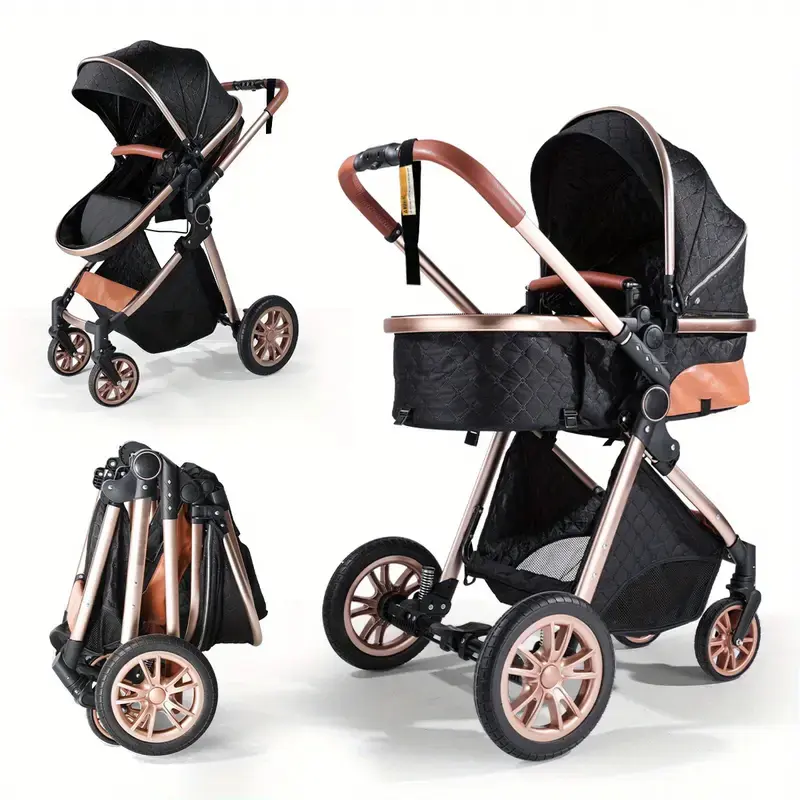 Cochildor Unisex Baby Stroller, 2-in-1 Foldable Pram for Newborns with Reversible Seat and Shock Absorption, All-Terrain EVA Wheels, Lightweight Polyester Frame for Travel, Newborn Baby, Adjustable, Shock Absorbent, Eco-Friendly, 0 - 2 Years sohochic