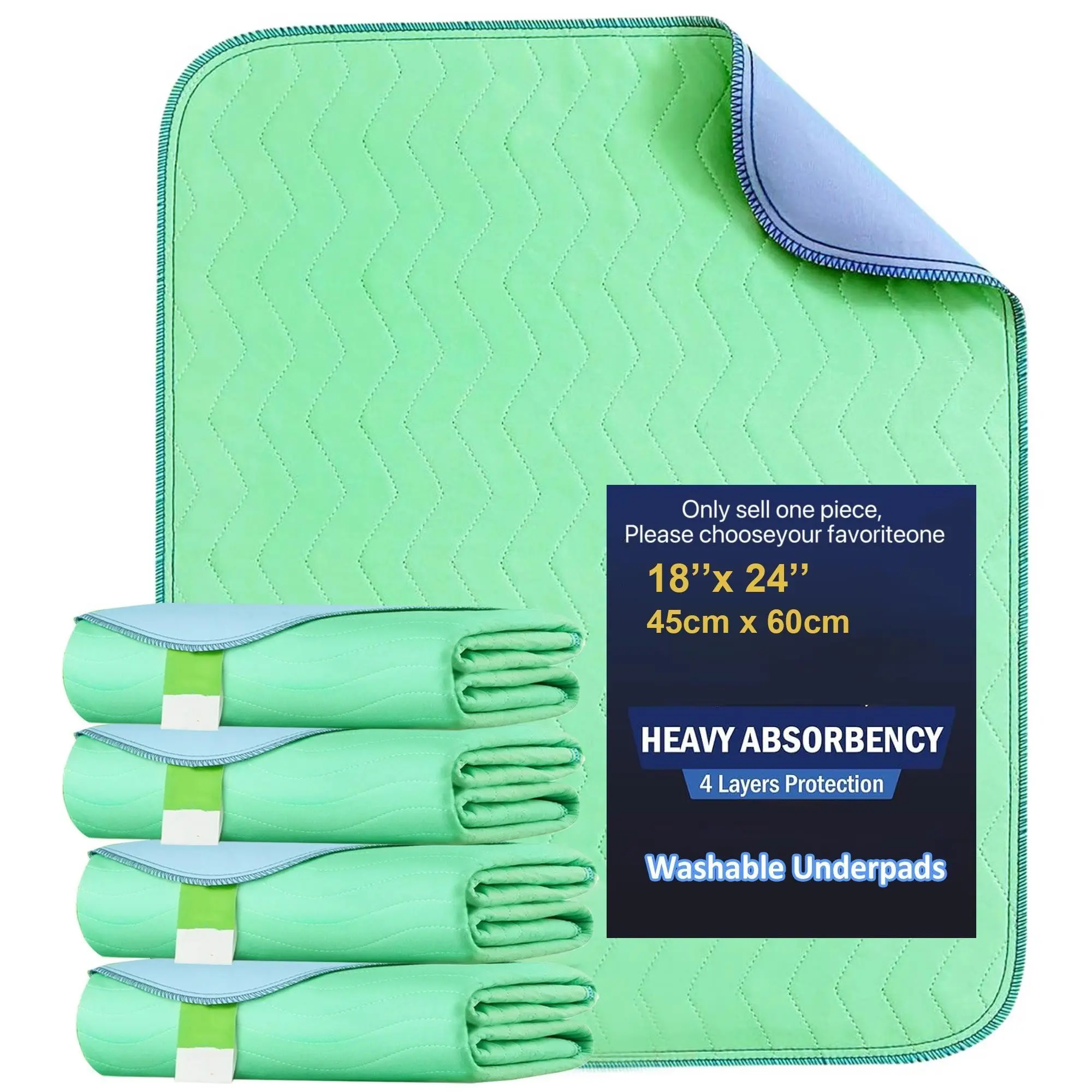 Reusable Waterproof Incontinence Mattress, 34x36 Inches/18x24 Inch, Washable and Reusable, Adult, Elderly, Pet Protection Pad