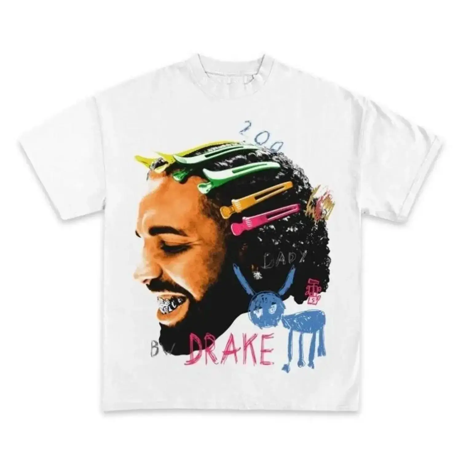 Menswear Hip Hop Graphic Tee, Casual Short-Sleeve Street Style Fashion Apparel with Round Neck, Breathable for Rap Concerts , Classic, Shortsleeve, Soft