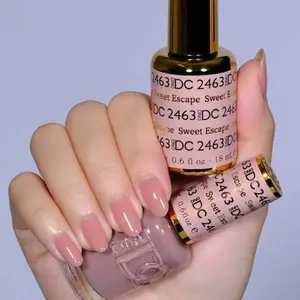 DND DC 2463 SWEET ESCAPE Gel and Lacquer Duo nail care nail art sheer color