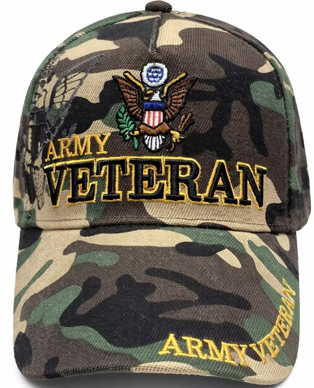 U.S Army Veteran Camo Cap 0038 U.S Army Veteran Camo Cap 0038