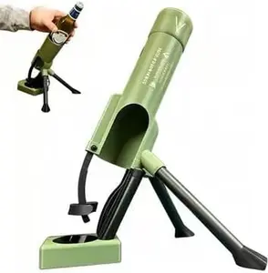Beer Bottle Mortar Bottle Opener, 51mm Mortar Beer Bottle Opener Heavy-Duty Tactical Cap Launcher Hands-Free Push down Opener Men's Exclusive Space for Bar & Desk Decor