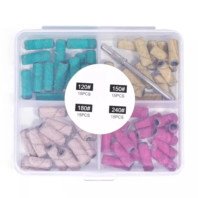 1 set of mini nail grinding sanding wheels, high-quality stainless steel shaft manicure nail tools, high-strength wear-resistant sanding wheels, Nail Care