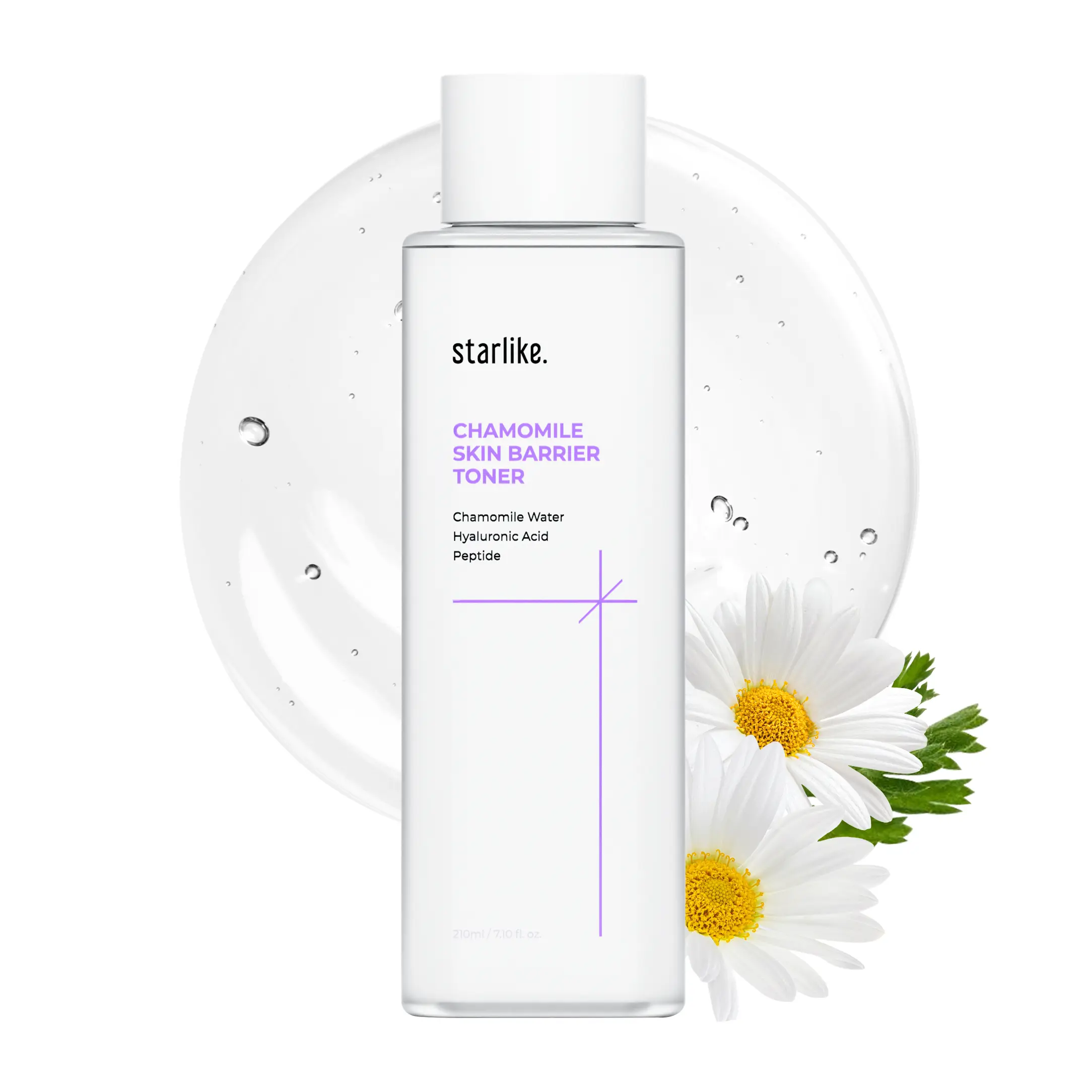 starlike Chamomile Skin Barrier Toner I 7.1 Fl Oz (210 ml) I Face Toner for Soothing, Deep Hydrating, Moisturizing, Boosting & Balancing I Korean Skin Care I Chamomile Water, Hyaluronic Acid & Peptide