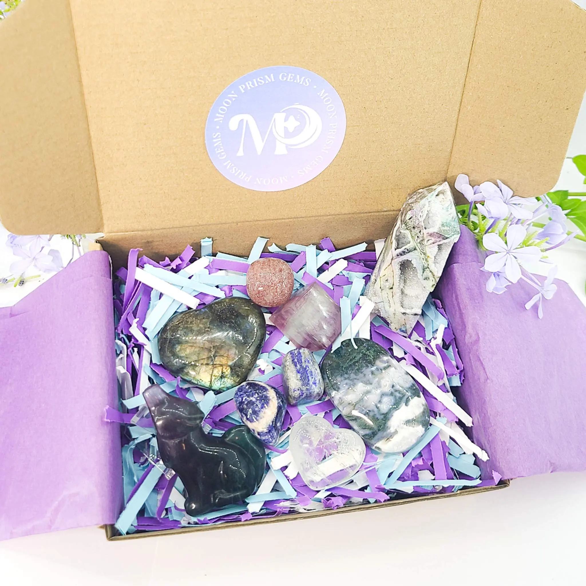 Curated Crystal Box | Unique Crystal Box | Hand-picked Mix of Crystals and Carvings