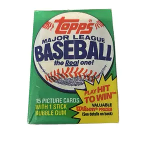 1981 Topps Major League Baseball Sports Trading Cards - 15 Picture Cards with Bubble Gum & Wilson Prizes - Play Hit to Win