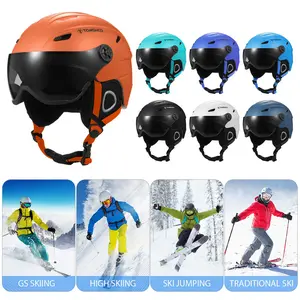Ski Helmet Snowboard Helmet Outdoor Snow Sport Helmet with Goggles Removable Liner and Ear Pads