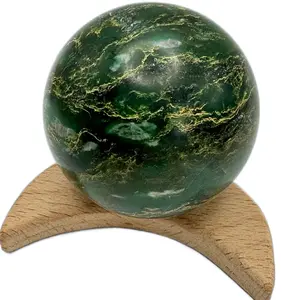 Emerald Gold Sphere~ Natural Crystal ~Healing Decor Ornaments