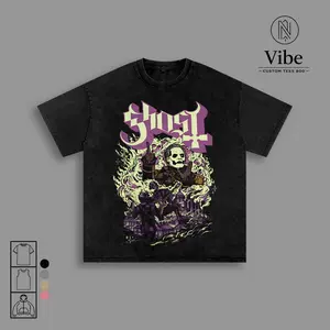 Ghost Band Vintage Graphic Tee - Papa Emeritus Doom Metal Shirt - Gothic Rock Band Merch - Premium Cotton Streetwear T-Shirt