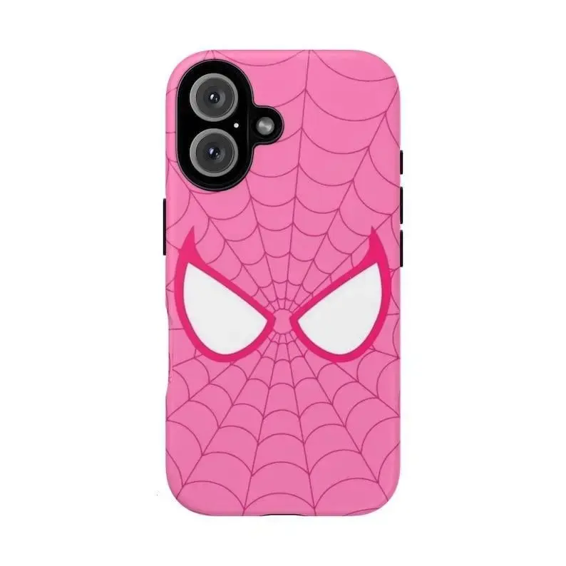 Y-Pink Splder Web Pattern Shockproof Phone Case Aesthetic Trendy Protective Cover Perfect Holiday Gift for iPhone 11-17 Covey Studio