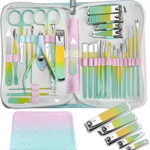 Professional Manicure Set with Storage Case,30pcs Portable Multi-functional Nail Clipper SetPedicure Care Tools, Nail Kits for Women & MenNails, Foot Callus Remover, Foot File Tool, Foot Rasp, Cuticle PusherPedicure, Nail Supplies