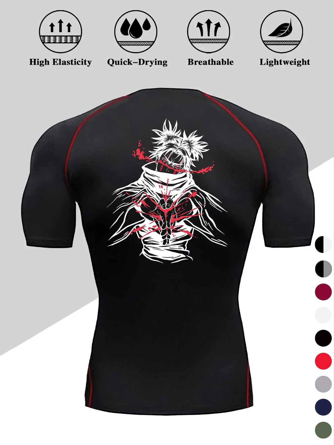 Men's Printed Slim-Fit T-Shirt - Short Sleeve, suitable for fitness, sports, everyday wear, machine washable, breathable fabric, Crew neck t-shirt, Athleisure Tee, Athletic Activewear, Fitness Sport Top, Fitness Workout Shirt