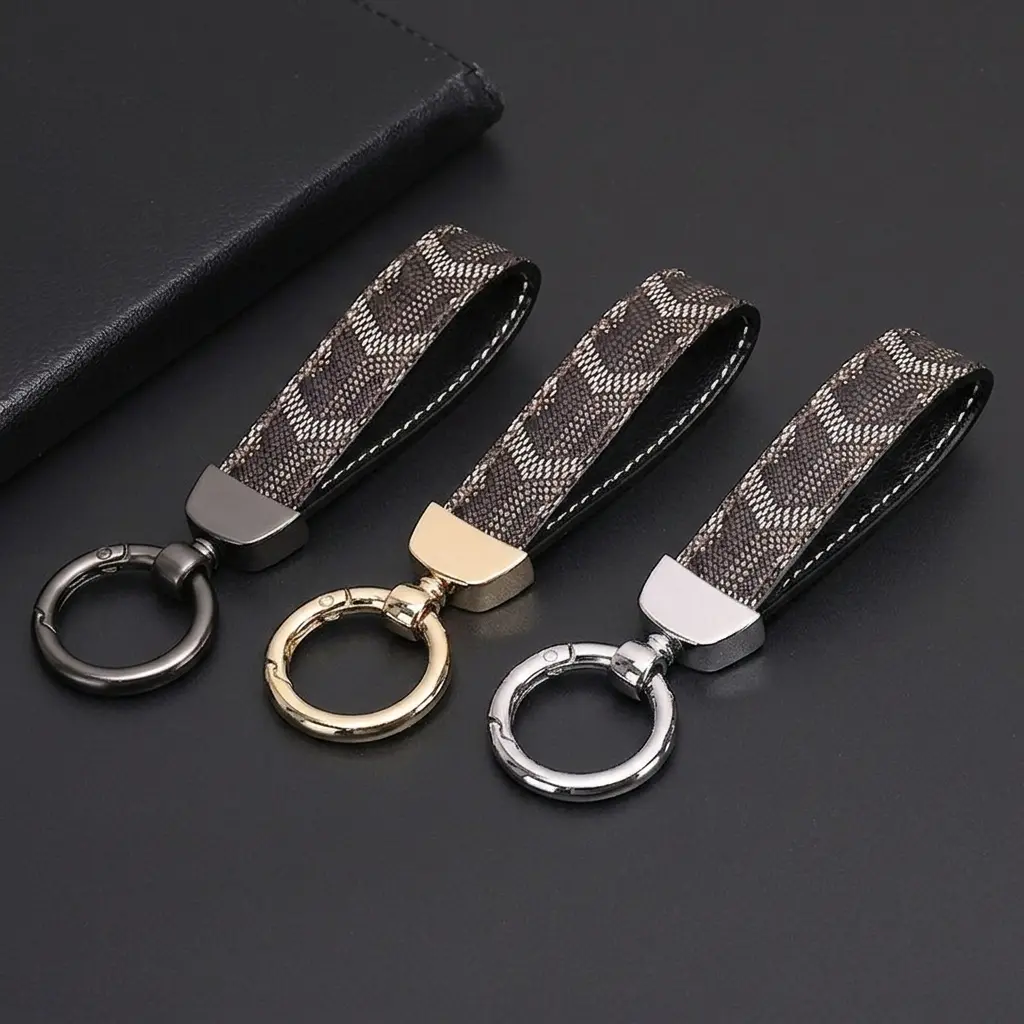 Luxury Key Chian, Fabric Wristlet Keychain - Car Key Holder, Bag Charm, Wrist Strap Accessory for Luggage & Bags