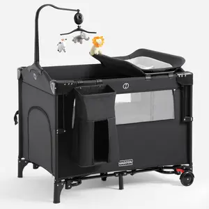 HARPPA Saimia | 5-in-1 Pack and Play Baby Bassinet & Playard, Bedside Sleeper with Mattress, Rocking Bassinet for Baby, Diaper Changing Baby Cribs, Foldable Playpen for Travel