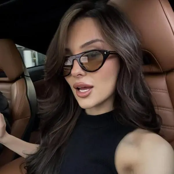 Oval Cat Eye Sunglasses for Women Trendy Retro Cateye Frame Lightweight & Comfortable for Traveling or Driving Sun Glasses