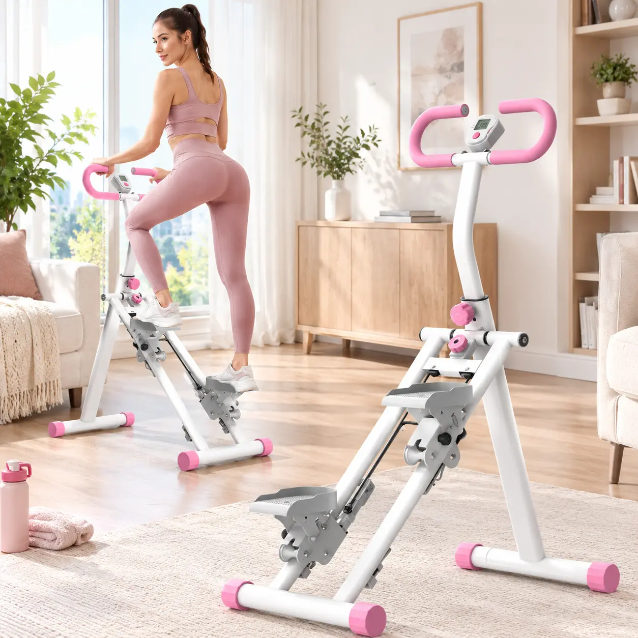 [SAYGOGO] Home stair climber, 265 lbs weight capacity  ladder climber, full-body workout, upgraded home-use ladder fitness equipment with sturdy frame and adjustable handles, suitable for both men and women. vertical climber workout machine