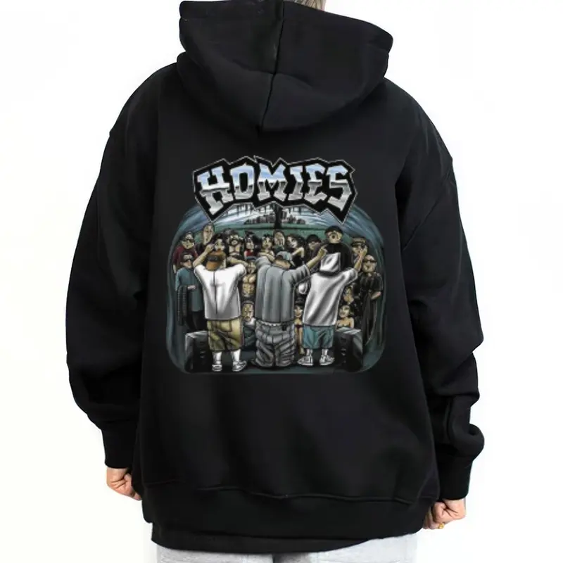 Homies Color - Lowrider Chicano Art Chicano Tattoo Gangxter Clothes Cholo Cotton Graphic Tee Hoodie Sweatshirt