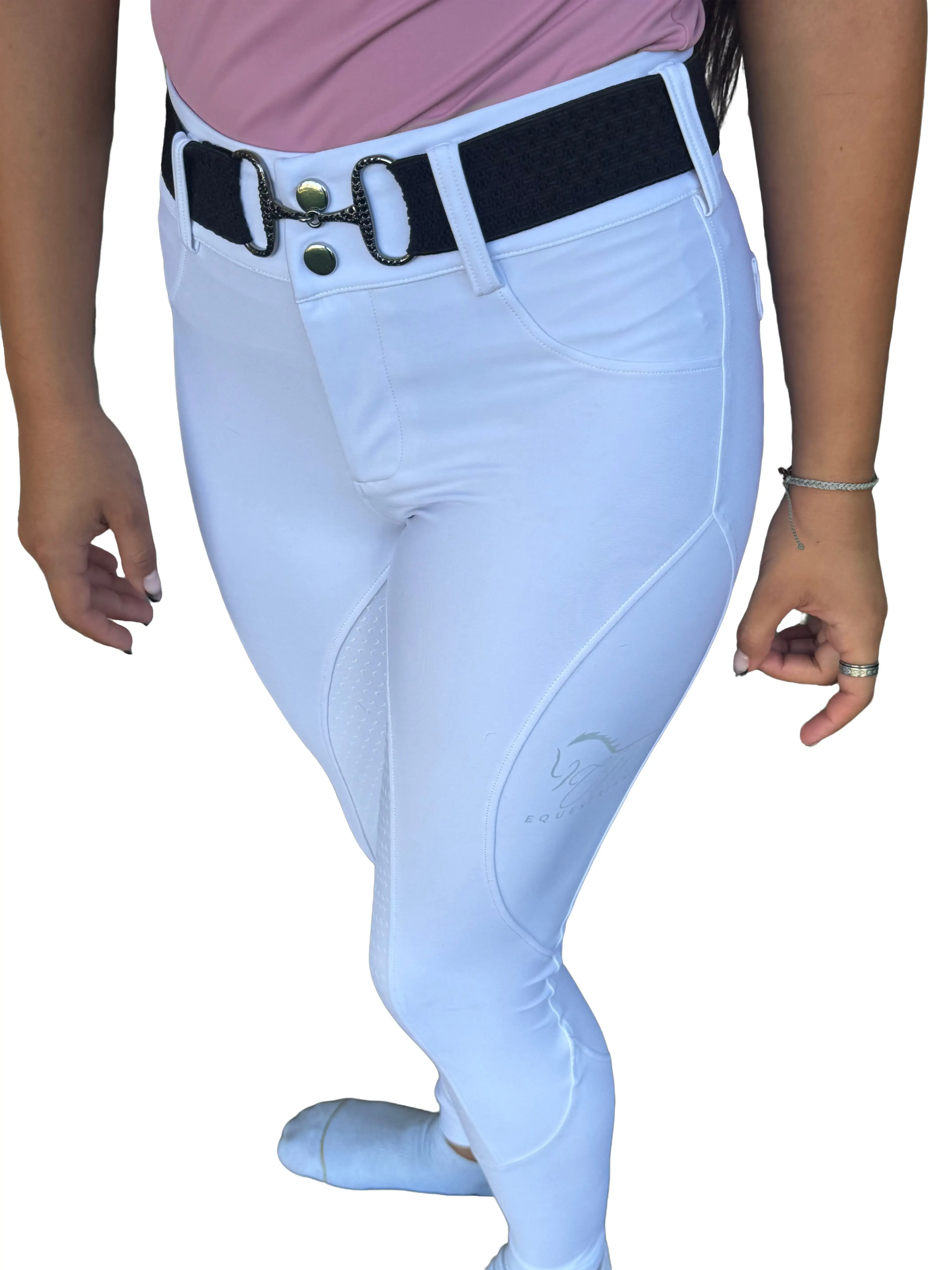 White Button Breeches full bottomed CM logo pocket