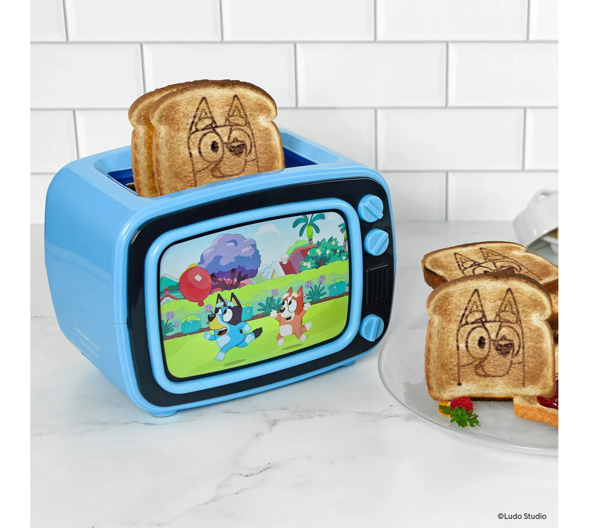 Uncanny Bluey Retro Light Up TV Toaster