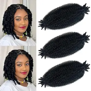 3 Packs Marley Twist Braiding Hair, 12 Inch Pre-Separated Springy Afro Twist Hair Kinky Twist Crochet Hair Braids for Distressed Soft Locs Spring Twist Hair for Women (12 Inch (Pack of 3)