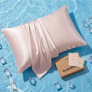 Bedsure Cooling Pillowcase for Hot Sleepers, Silk Like Pillow Case Queen Size Set of 2, Reduce Wrinkles & Frizz-Free Hair, Hidden Zipper, Softer Than Silk, Gifts for Women