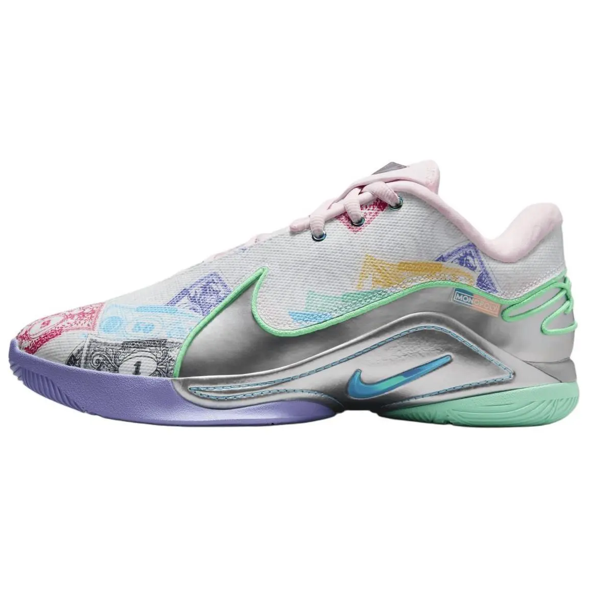Collaborative Monopoly x Nike LeBron 22 QS EP 'Currency' Lifestyle Sneaker, Medium Width, Responsive Cushion, Secure Fit Sports Footwear