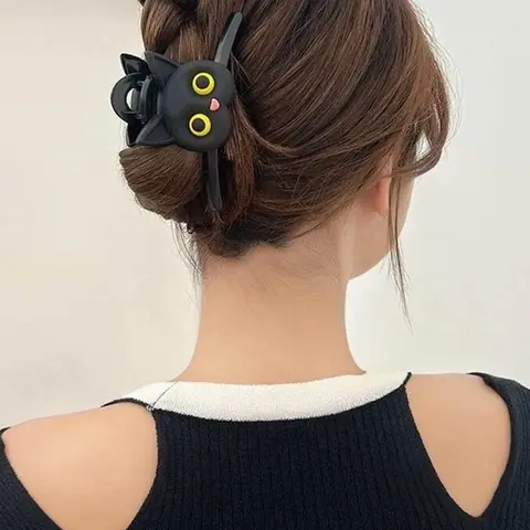 Cute Cartoon Cat Design Hair Claw, Super Cute Clips, Fun Hair Clips, Fashionable Hair Accessories for Women & Girls, Casual Versatile Hair Accessories for Daily Wear, Hairstyle Accessory, Clip In Claw