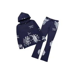 Filip Navy Hoodie/Stacked Pant Track Set