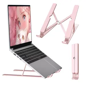 SayRose Portable Foldable Laptop Stand, Adjustable Ergonomic Desktop Holder with Heat-Dissipating Design, 6 Levels Height – Elevate Your Laptop for Perfect Viewing Angle, Ideal Gift for Home Office