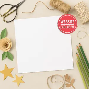 12” x 12” White Cardstock – 25 Sheets – 541 gsm