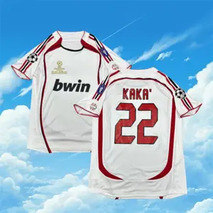 2006 2007 Away Retro White No.22 Kaka Short Sleeve Soccer Jersey