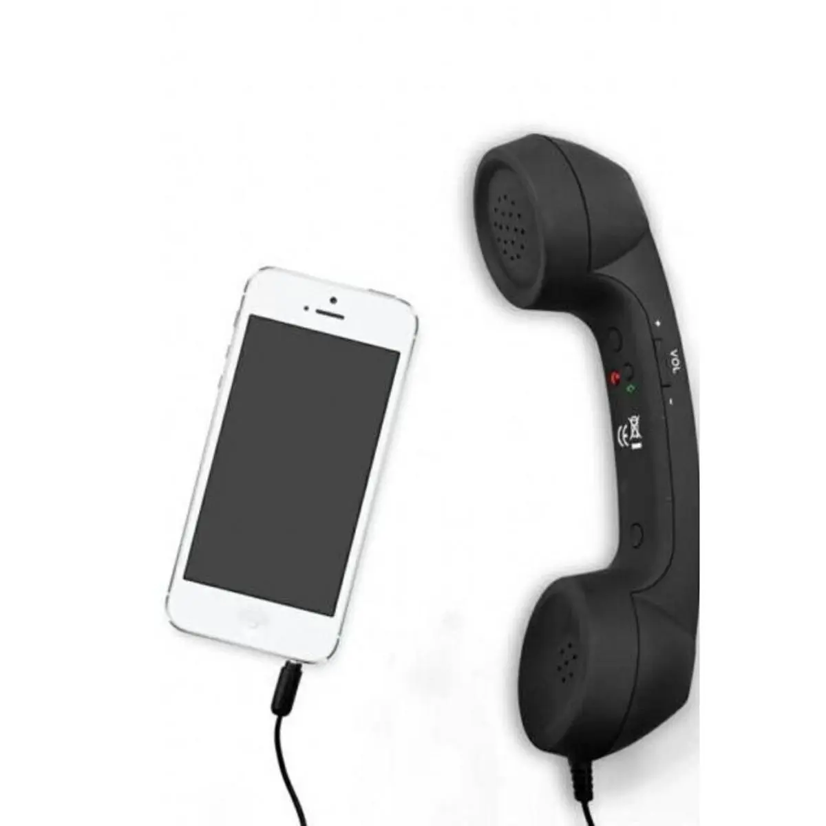 Retro Telephone Handset, Retro Telephone, 2026 New Model Bluetooth Retro Telephone Handset, Retro Telephone To Landline Adapter, Connectable To Mobile Phones Compatibility, with Answer Button, Microphone Speaker (black)